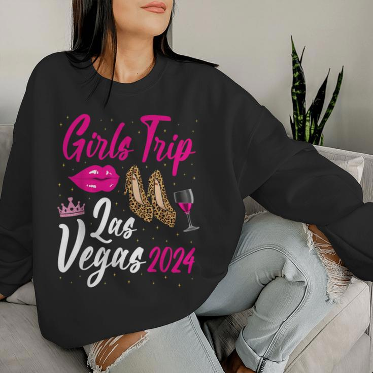 Las Vegas Girls Trip 2024 Leopard Bachelor Birthday Party Women Sweatshirt Gifts for Her