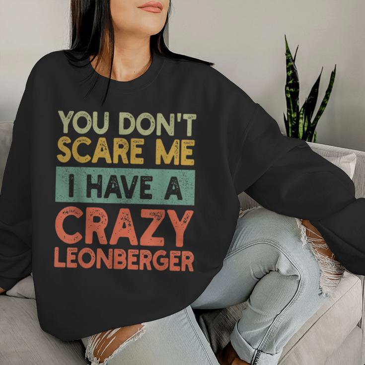 Leonberger Hund Mama Papa Retro Hundebesitzer Lustige Sweatshirt Frauen Geschenke für Sie