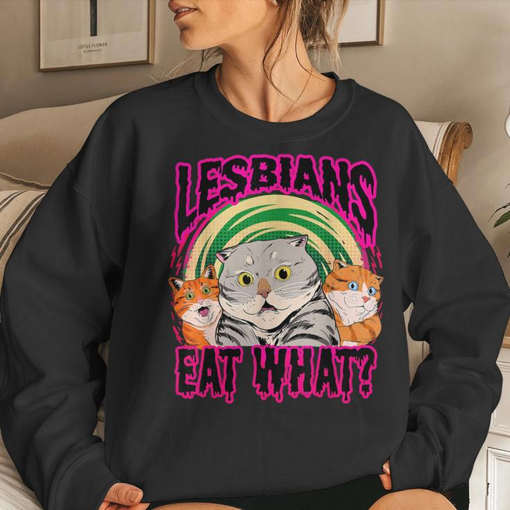 Lesbians Eat What Cats Love Cute Boy Women Sweatshirt Gifts for Her