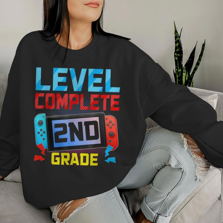 Level Complete 2Nd Grade Video Game Last Day Of School Women Sweatshirt Gifts for Her