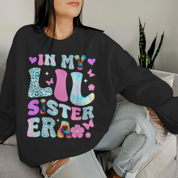 In My Lil Sister Era Announcement Pregnancy Little Sis Girls Women Sweatshirt Gifts for Her