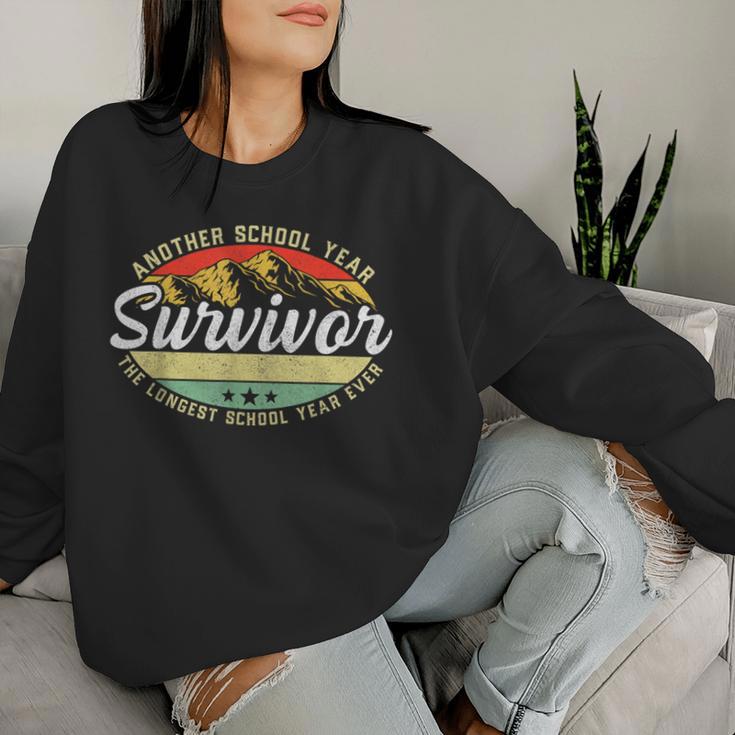 The Longest School Year Ever Teacher 2021 Survivor Women Sweatshirt Gifts for Her