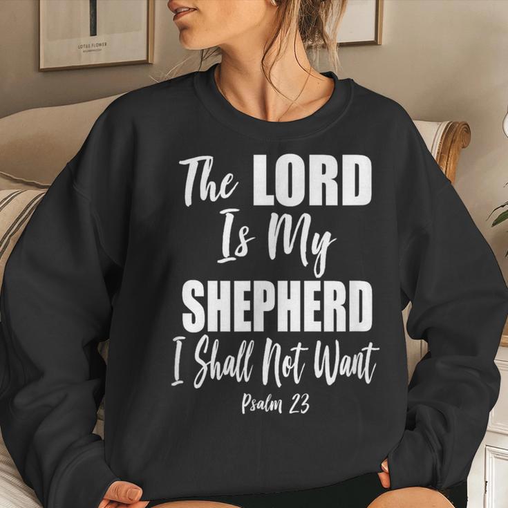 The Lord Is My Shepherd Psalm 23 Christian Bible Verse Women Sweatshirt Gifts for Her