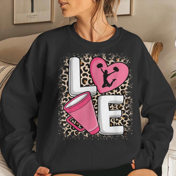 Love Cheer Cheerleader Cheerleading Outfit Girls Women Sweatshirt Gifts for Her