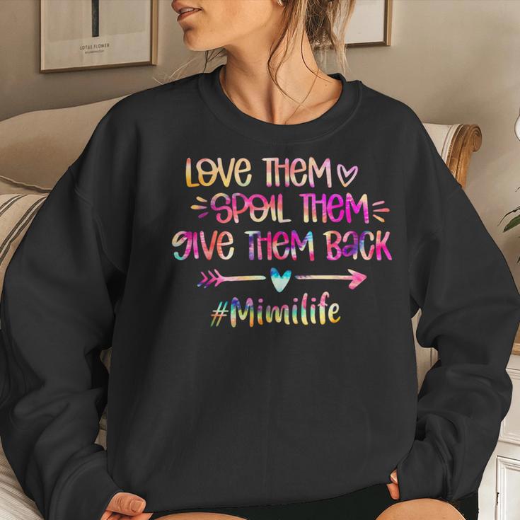 Love Spoil Give Them Back Tie Dye Mimi Life Women Sweatshirt Gifts for Her