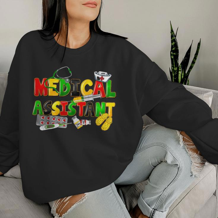 Ma Medical Assistant Junenth Black History Nurse Life Women Sweatshirt Gifts for Her