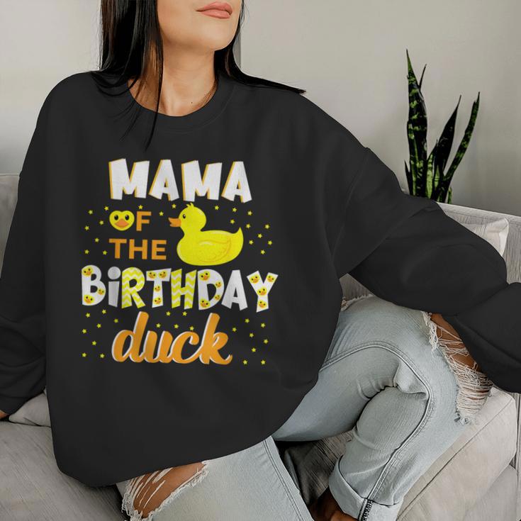 Mama Of The Birthday Duck Yellow Duck Birthday Fun Women Sweatshirt Gifts for Her