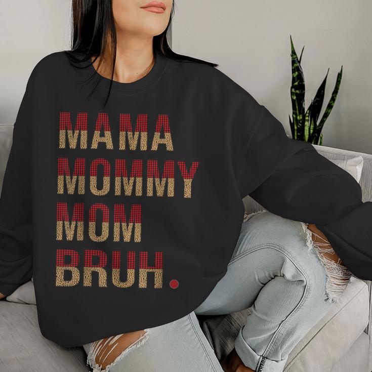 Mama Mama Mama Bruh Leopard Büffel Lustig Muttertag Frauen Sweatshirt Frauen Geschenke für Sie