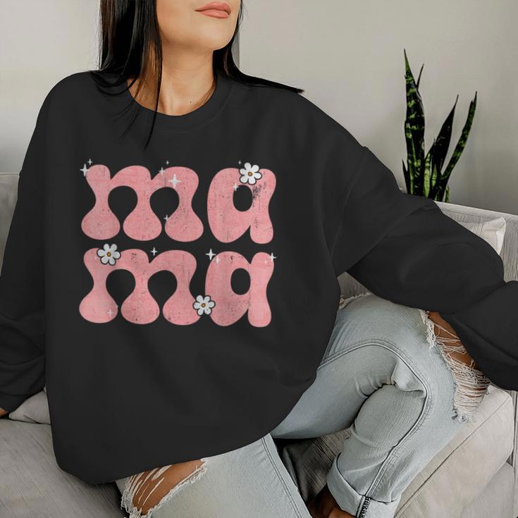 Mama Est 2024 Mom Life Muttertag Geburtstag Blumenfrauen Sweatshirt Frauen Geschenke für Sie