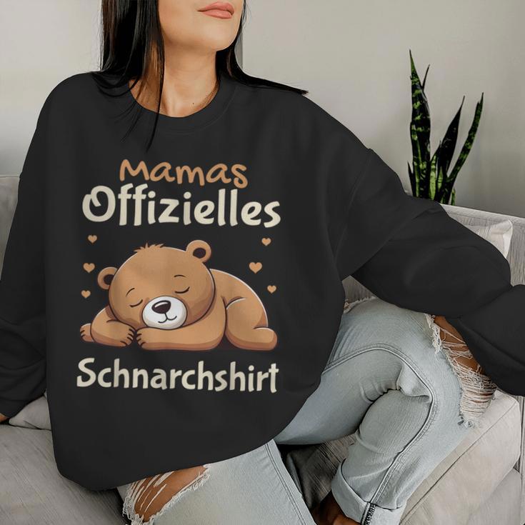 Mama Offizielles Schnarch Schlafanzug Bär Schlaf Sweatshirt Frauen Geschenke für Sie