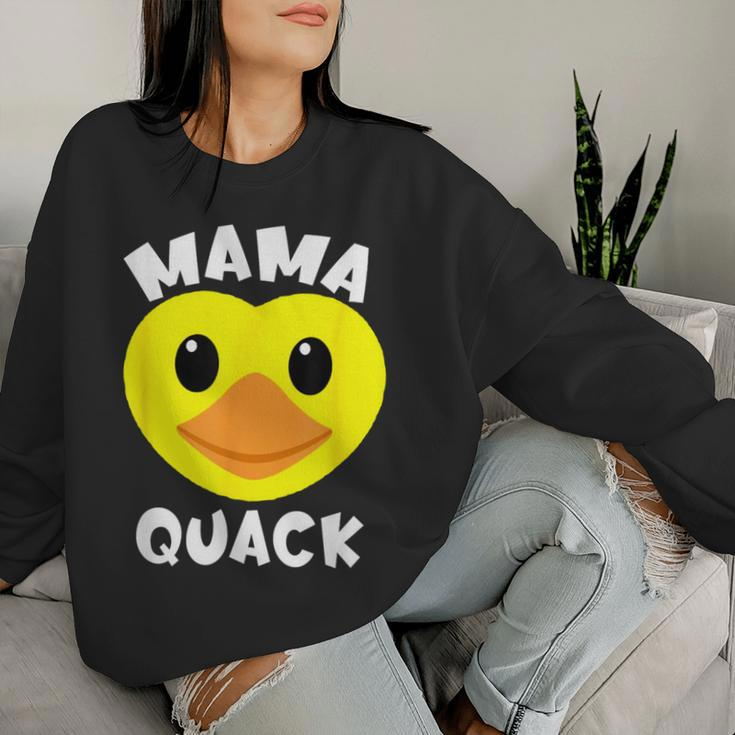 Mama Quack Yellow Duck Mama Duck Women Sweatshirt Gifts for Her