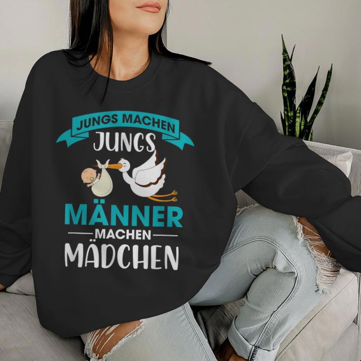 Männer Machen Mädchen Storch Ankündigung Werdender Papa Sweatshirt Frauen Geschenke für Sie