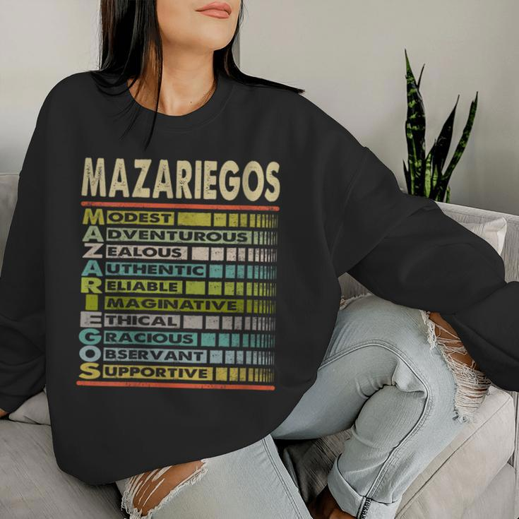 Mazariegos Family Name Mazariegos Last Name Team Women Sweatshirt Gifts for Her