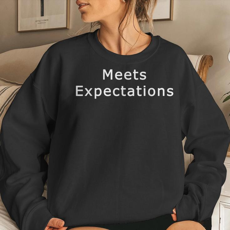 Meets Expectations And Sarcastic Saying Meme Women Sweatshirt Gifts for Her