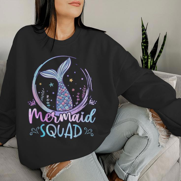 Mermaid Birthday Squad Party Girls Mermaid Women Sweatshirt Gifts for Her