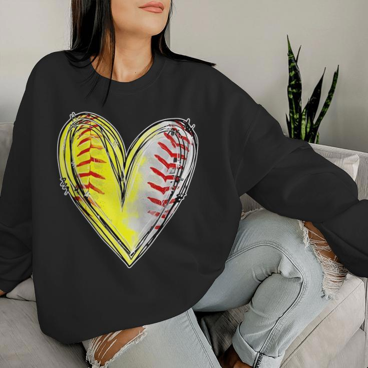 Mom Of Both Baseball Softball Mom Women Women Sweatshirt Gifts for Her