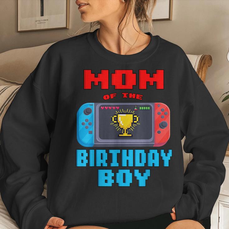 Mom Of The Birthday Boy Video Games Theme Bday Matching Women Sweatshirt Gifts for Her