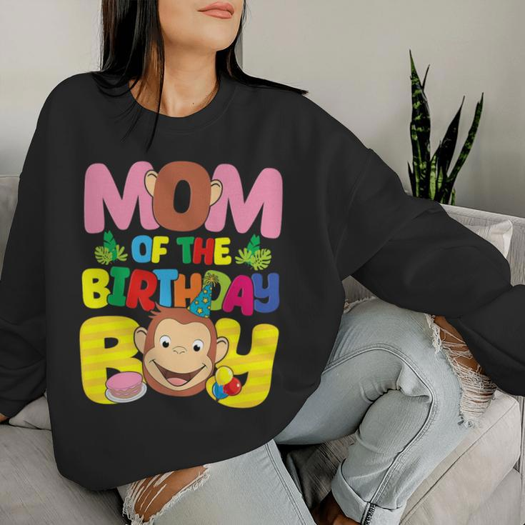 Mom And Dad Birthday Boy Monkey Family Matching Women Sweatshirt Gifts for Her