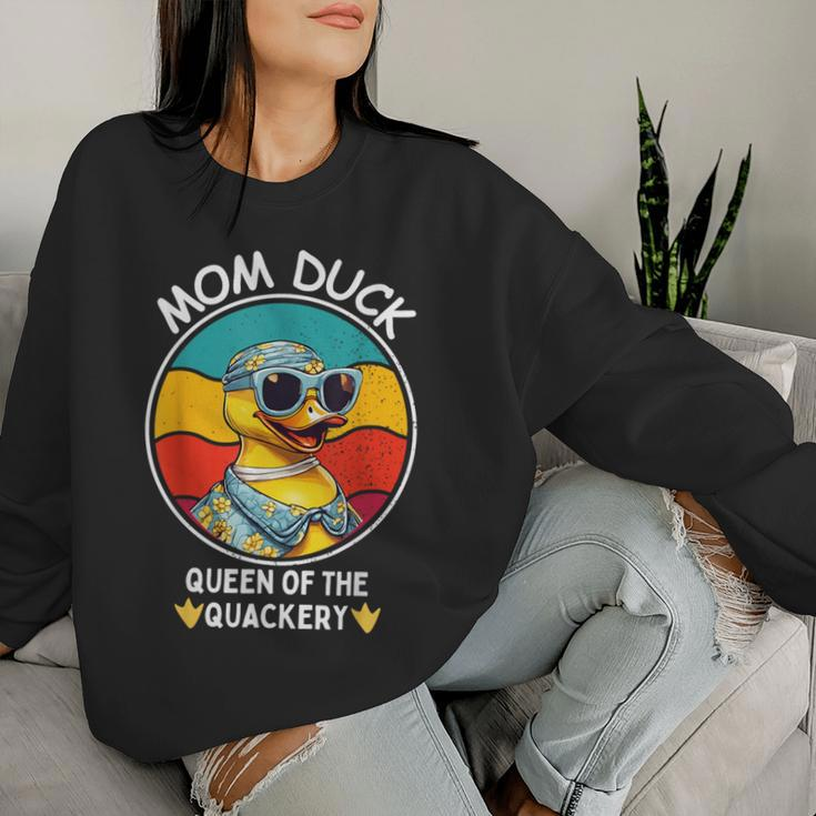Mom Duck Queen Of The Quackery Mama Duck Mother's Day Women Sweatshirt Gifts for Her