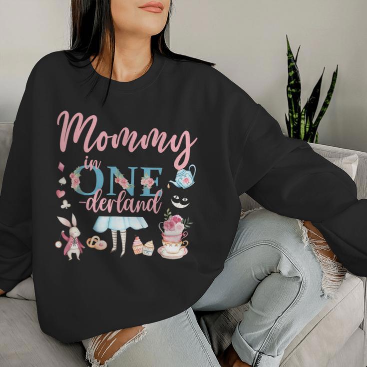 Mommy Of The Birthday Girl Mommy In Onderland 1St Birthday Women Sweatshirt Gifts for Her