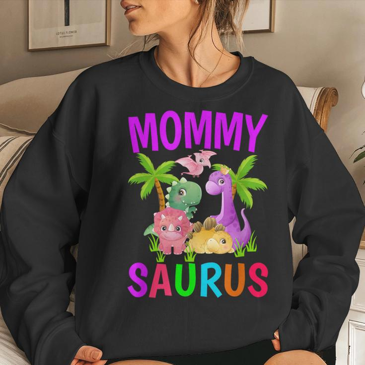 Mommy Saurus Birthday Boy Mom Dinosaur First Birthday Women Sweatshirt Gifts for Her