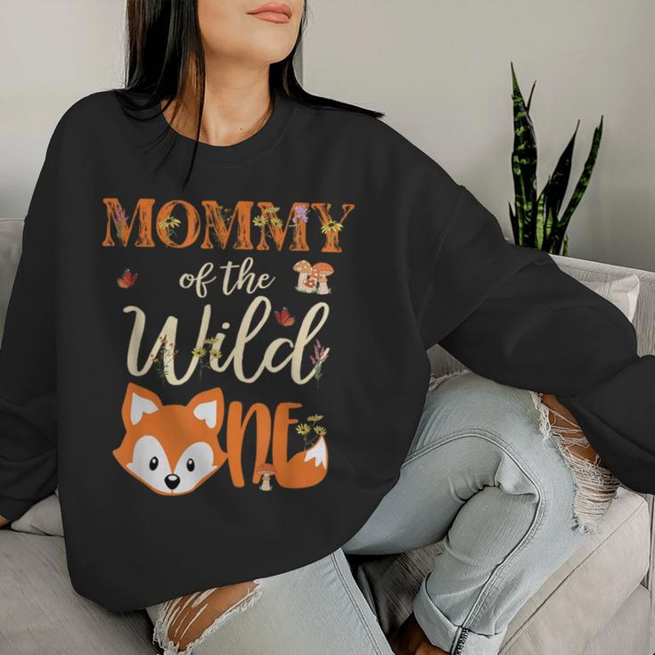 Mommy Of The Wild One Birthday Girl Fox Lover Mom Mother Women Sweatshirt Gifts for Her