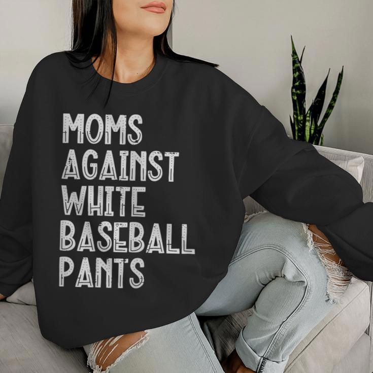 Moms Against White Baseball Pants Mommy Mama Women Women Sweatshirt Gifts for Her