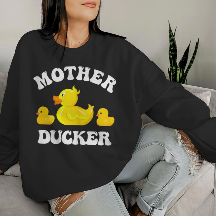 Mother Ducker Duck Mama Mother's Day Mother Of Two Women Sweatshirt Gifts for Her