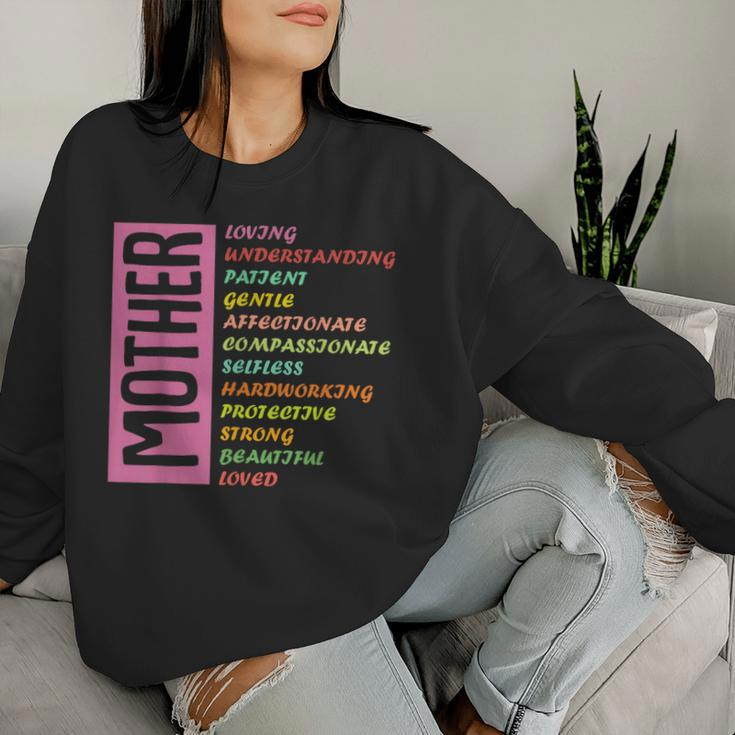 Mother Meaning I Love Mom Women Sweatshirt Gifts for Her