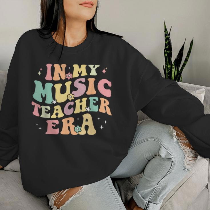 In My Music Teacher Era Retro Back To School Musician Band Women Sweatshirt Gifts for Her