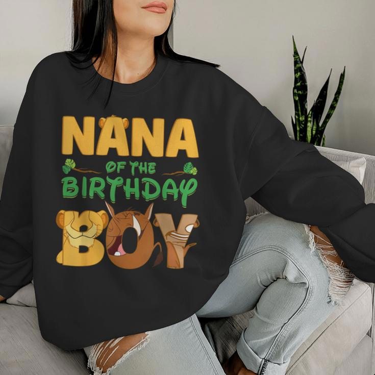 Nana Of The Birthday Boy Lion Family Matching Women Sweatshirt Gifts for Her
