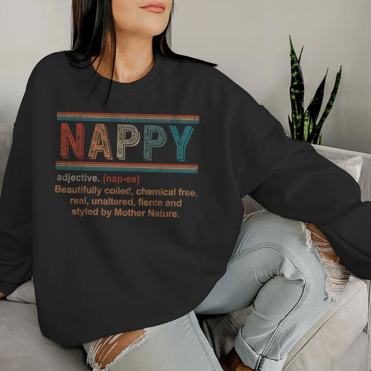 Nappy Definition Pro Black Girl Magic Natural Curly Hair Women Sweatshirt Gifts for Her