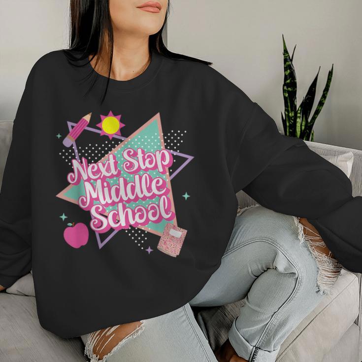 Next Stop Middle School Back To School Graduation Teacher Women Sweatshirt Gifts for Her