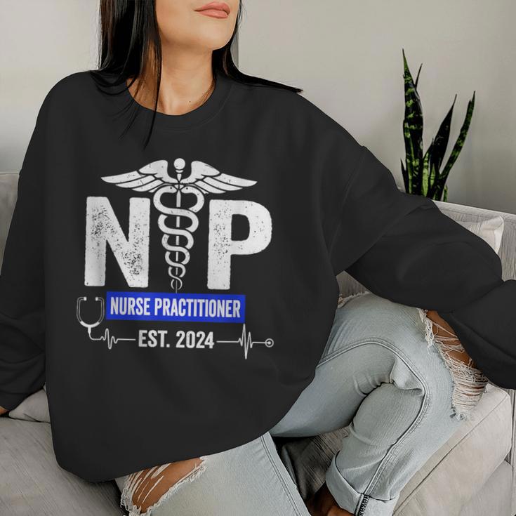 Nurse Practitioner Est 2024 Graduation Grad Students Women Sweatshirt Gifts for Her