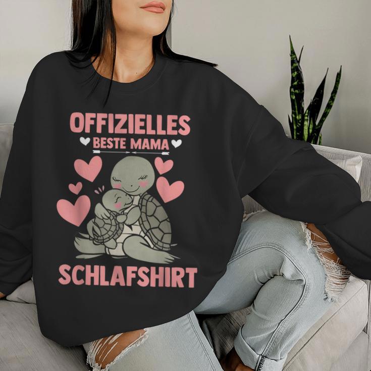 Offizielles Beste Mama Schlaf Schildkröte Muttertag Mom Sweatshirt Frauen Geschenke für Sie