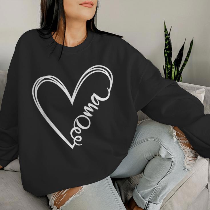 Oma Herz Oma Frauen Deutsch Weihnachten Muttertag Sweatshirt Frauen Geschenke für Sie