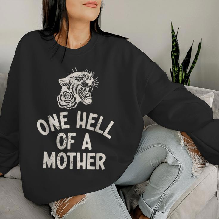 One Hell Of A Mother Vintage Mommy Mom Tiger Mother's Day Women Sweatshirt Gifts for Her
