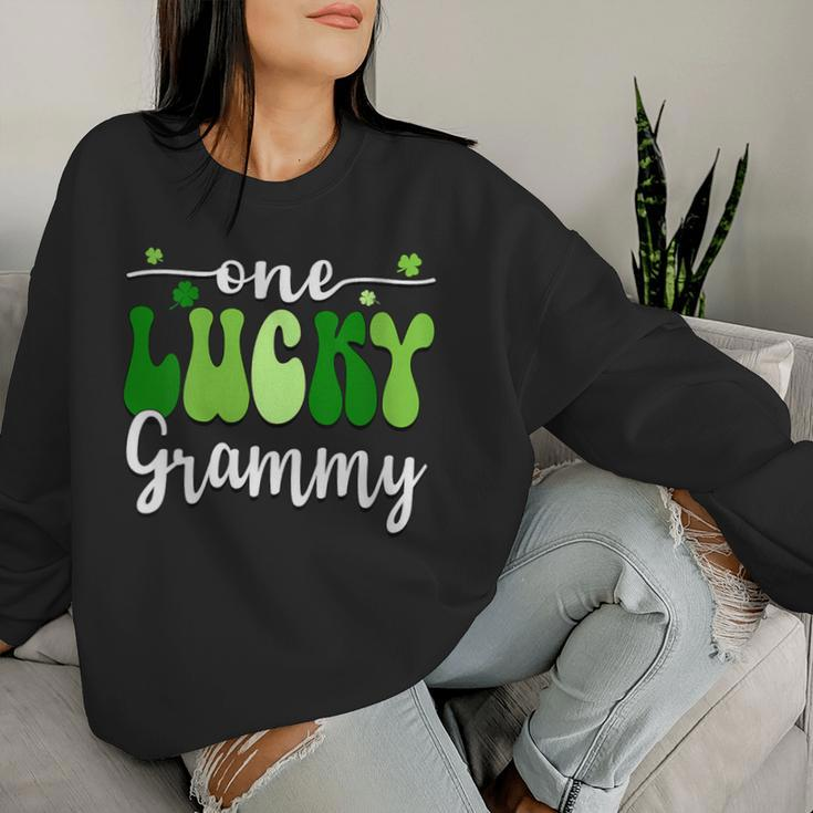 One Lucky Grammy Groovy Retro Grammy St Patrick's Day Women Sweatshirt Gifts for Her