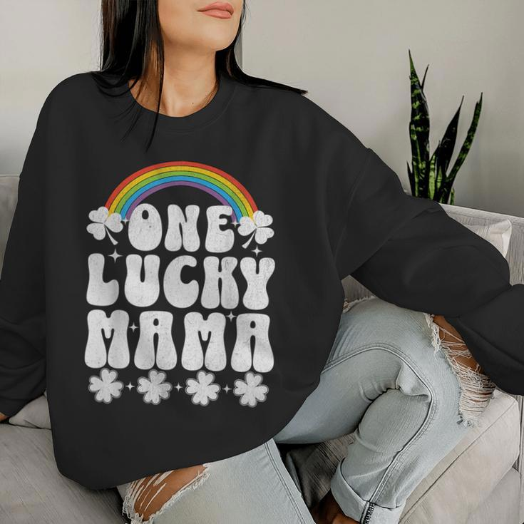 One Lucky Mama St Patrick's Day Lucky Mom Mother Women Sweatshirt Gifts for Her