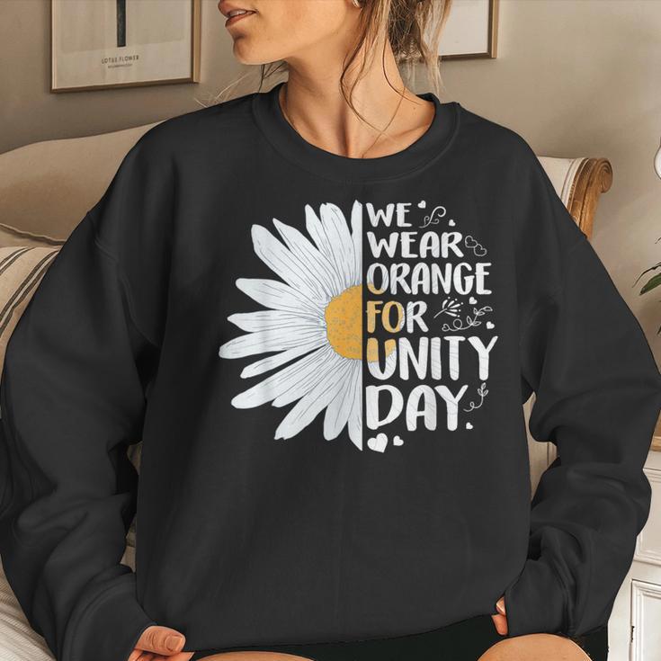 Orange Unity Day Daisy We Wear Orange For Unity Day Women Sweatshirt Gifts for Her