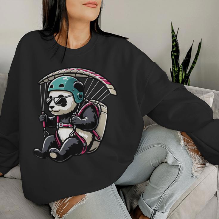 Paragleiten Panda Gleitschirm Sweatshirt Frauen Geschenke für Sie