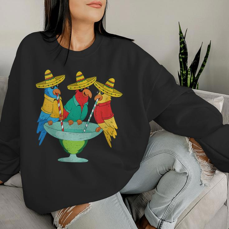 Parrot Cinco De Mayo Drinking Tequila Mexican Fiesta Women Sweatshirt Gifts for Her