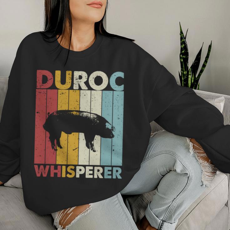 Pig Dad Mama Whisperer Farmer Breederintage Duroc Sweatshirt Frauen Geschenke für Sie