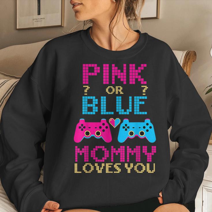 Pink Or Blue Gender Reveal Video Game Mom Gamer Mother Baby Women Sweatshirt Gifts for Her