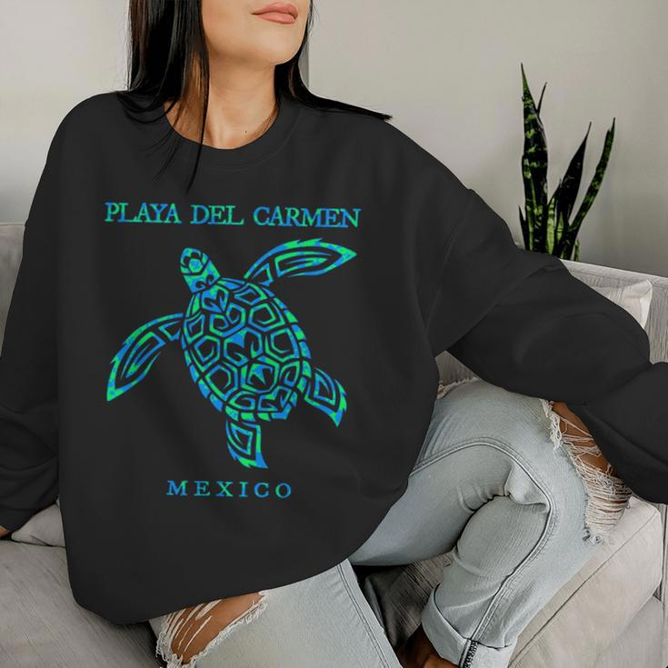 Playa Del Carmen Mexico Sea Turtle Boys Girls 2024 Vacation Women Sweatshirt Gifts for Her