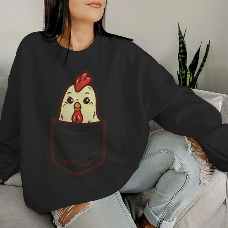 Pocket Chicken Whisperer Cute Poultry Farm Animal Farmer Women Sweatshirt Gifts for Her