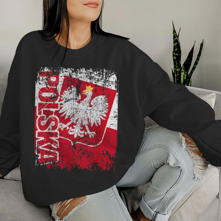 Poland Polska Flag Eagle Children Sweatshirt Frauen Geschenke für Sie