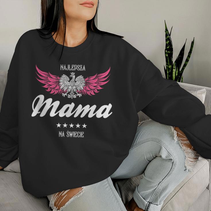 Polska Polen Flaggen Mama Polnisch Spruch Sweatshirt Frauen Geschenke für Sie