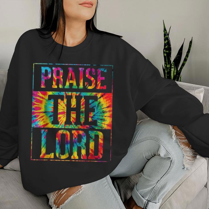 Praise The Lord Christian Faith Tie Dye Cute Christianity Women Sweatshirt Gifts for Her