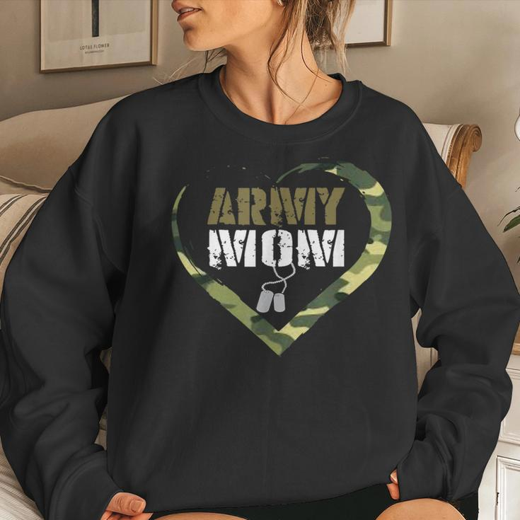 Proud Army Mom Clothing Military Heart Camouflage Women Sweatshirt Gifts for Her